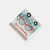 Retro 1950's Fifties Verjaardagsfeestje Custom Servetten (Hoek)