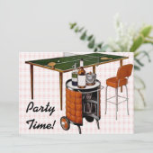 Retro 1950s Fun and Games Birthday Kaart (Staand voorkant)