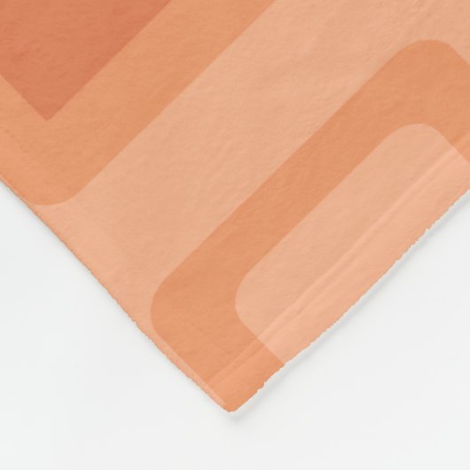 Retro 1950s Geometric Pattern Oranje Fleece Deken (Hoek)