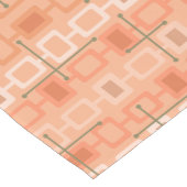 Retro 1950s Geometric Pattern Oranje Korte Tafelloper (Hoek)