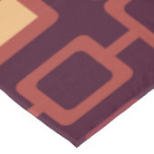 Retro 1950s Geometrisch Patroon Burgundy Tafelkleed (Gekanteld)