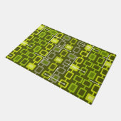 Retro 1950s Geometrisch Patroonpatroon Chartreuse Deurmat (Schuin)
