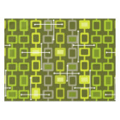 Retro 1950s Geometrisch Patroonpatroon Chartreuse Tafelkleed (Voorkant (Horizontaal))