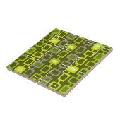 Retro 1950s Geometrisch Patroonpatroon Chartreuse Tegeltje (Zijkant)
