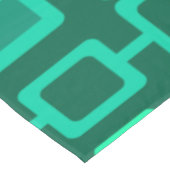 Retro 1950s Geometrische Patroonturquoise Tafelkleed (Gekanteld)