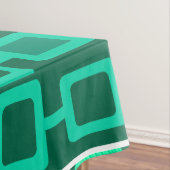 Retro 1950s Geometrische Patroonturquoise Tafelkleed (Voorbeeld)