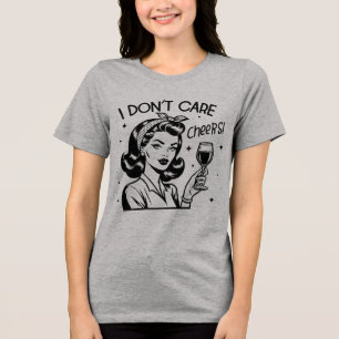 Retro 1950s glam meisje grappige sarcastische quot Tri-Blend shirt