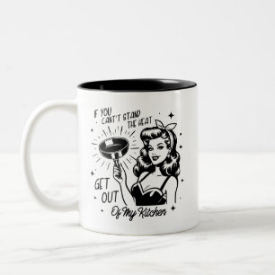 Retro 1950s glam meisje grappige sarcastische quot tweekleurige koffiemok