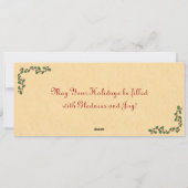 Retro 1950's Holly-kerstkaart Feestdagenkaart (Achterkant)