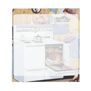 Retro 1950s Huisvrouw Notitieblok