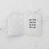 Retro 1950s kerstvenster feestdagen kaart (Binnen)