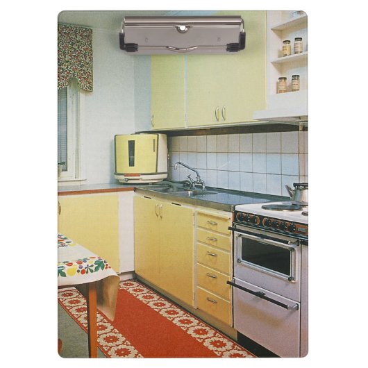 Retro  1950s Keukenscène klembord (Voorkant)