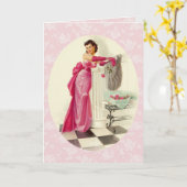 Retro 1950s Love Kaart (Gele Bloem)