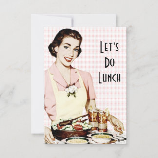Retro 1950s Luncheon V2 Kaart