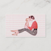 Retro 1950s Mam en Baby Contactkaart Contactkaartje (Achterkant)