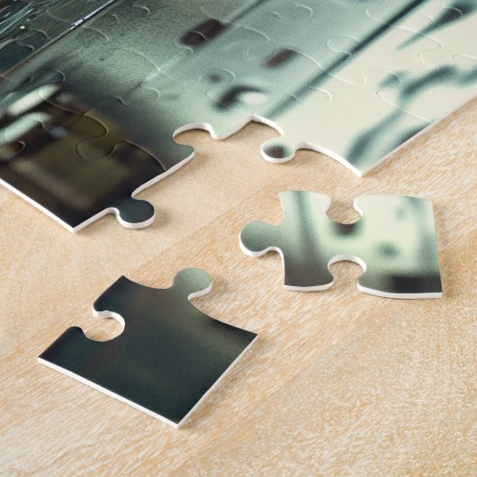 Retro 1950s Mechanica Garage Legpuzzel (Zijkant)