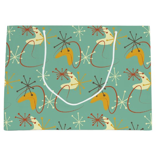 Retro 1950's Mid Century Modern Gift Bag Groot Cadeauzakje (Voorkant)