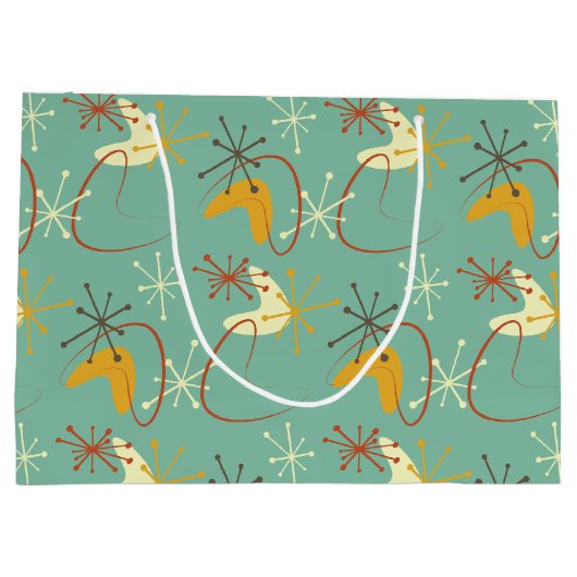 Retro 1950's Mid Century Modern Gift Bag Groot Cadeauzakje (Achterkant)