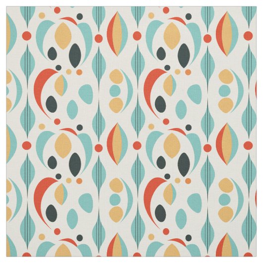 Retro 1950's Mid-Century Modern Pattern Stof (Swatch)