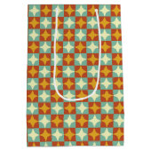 Retro 1950s Mid-Century Moderne Geometrische Gift  Medium Cadeauzakje (Achterkant)