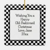 Retro 1950's Paar bij Diner Keramisch Ornament (Achterkant)