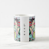 Retro 1950's Paar bij Diner Koffiemok (Center)