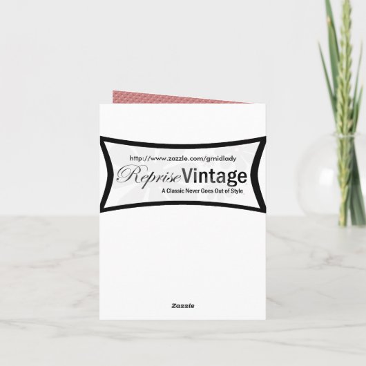 Retro 1950s paar V2 Kaart (Achterkant)