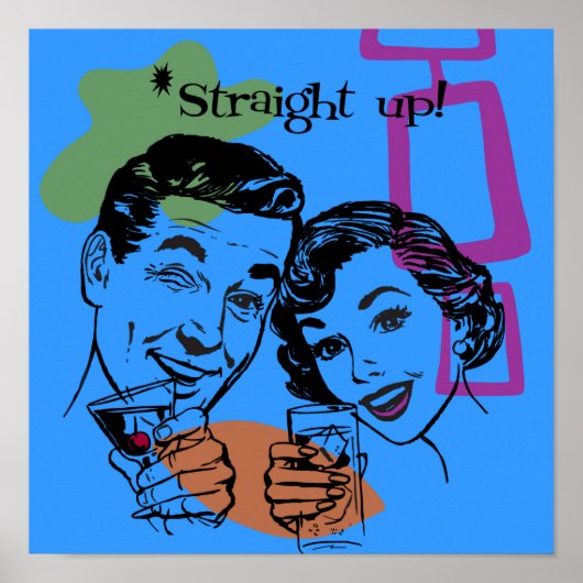 Retro 1950's Poster - Originele kunst van Cindy Hi (Voorkant)