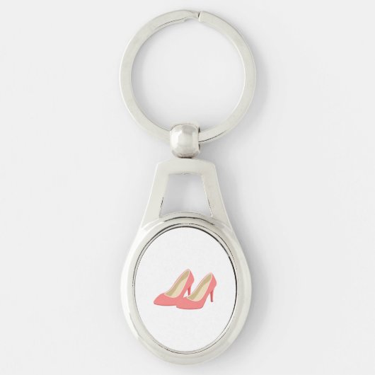 Retro 1950s roze hielpompen sleutelhanger (Voorkant)