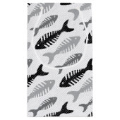 Retro 1950s Seafood Restaurant Fishbone Pattern Klein Cadeauzakje (Achterkant)