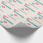 Retro 1950's stijl Kerstmis gepersonaliseerd Cadeaupapier (Hoek)