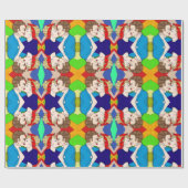 Retro 1950's Style Pop Art Couple Kissing Cadeaupapier (Vlak)