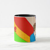 Retro 1950's Style Pop Art Couple Kissing Love Mok (Midden)