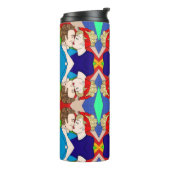 Retro 1950's Style Pop Art Couple Kissing Thermal Thermosbeker (Gedraaid links)