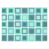 Retro 1950s Tegels Patroon Turquoise Tafelkleed (Voorkant (Horizontaal))