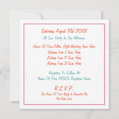 Retro 1950's thema huwelijksuitnodiging kaart (Achterkant)