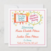 Retro 1950's Uitnodiging van de met de derde parti (Voorkant)