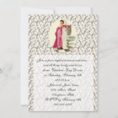 Retro 1950s Valentijnsdag Dinner Kaart (Achterkant)