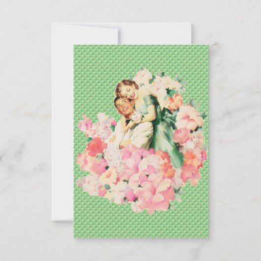 Retro 1950s Verloving diner Kaart (Voorkant)