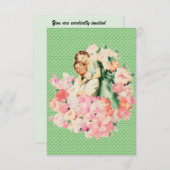 Retro 1950s Verloving diner Kaart (Voorkant / Achterkant)