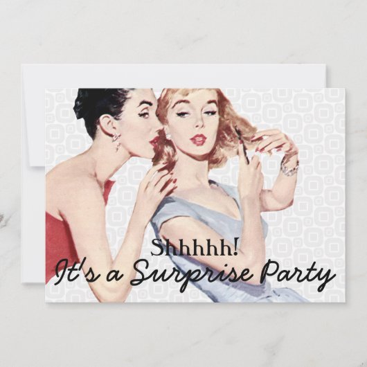 Retro 1950s Verrassingsfeest Kaart (Voorkant)