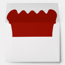 Retro 1950s Wavy Edge Dark Red Wedding