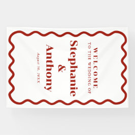 Retro 1950s Wavy Edge Dark Red Wedding Spandoek