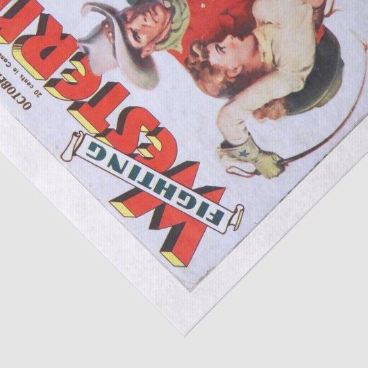 Retro 1950s Westerne Girl Boy Tissuepapier (Detail)