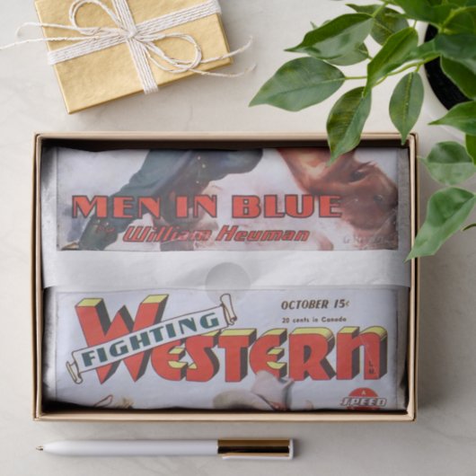 Retro 1950s Westerne Girl Boy Tissuepapier (Geschenk)