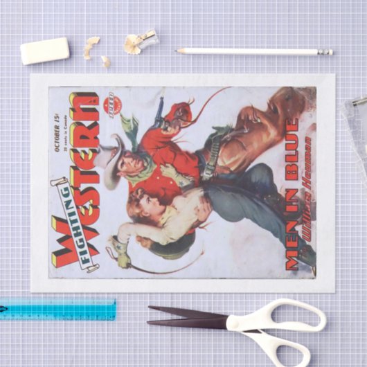 Retro 1950s Westerne Girl Boy Tissuepapier (Craft)