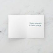 Retro 1950s witte kerstboom - Aangepast Feestdagen Kaart (Binnen)