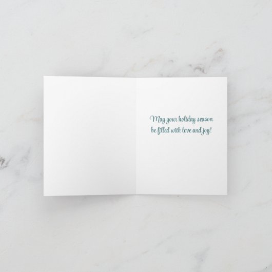 Retro  1950s witte kerstboom - Aangepast Feestdagen Kaart (Binnen)