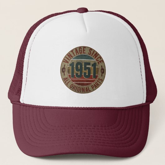 RETRO 1951 VERJAARDAGSCADEAU TRUCKERHOED TRUCKER PET (Voorkant)
