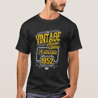 Retro 1952 70 jaar Geweldige 70e dag T-shirt